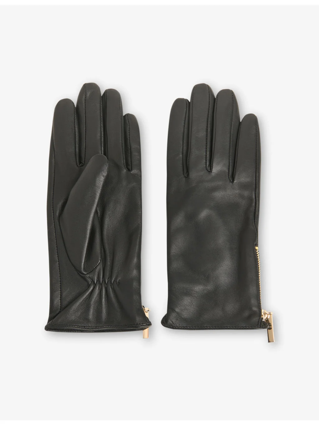 Zipped Leather Gloves - 1
