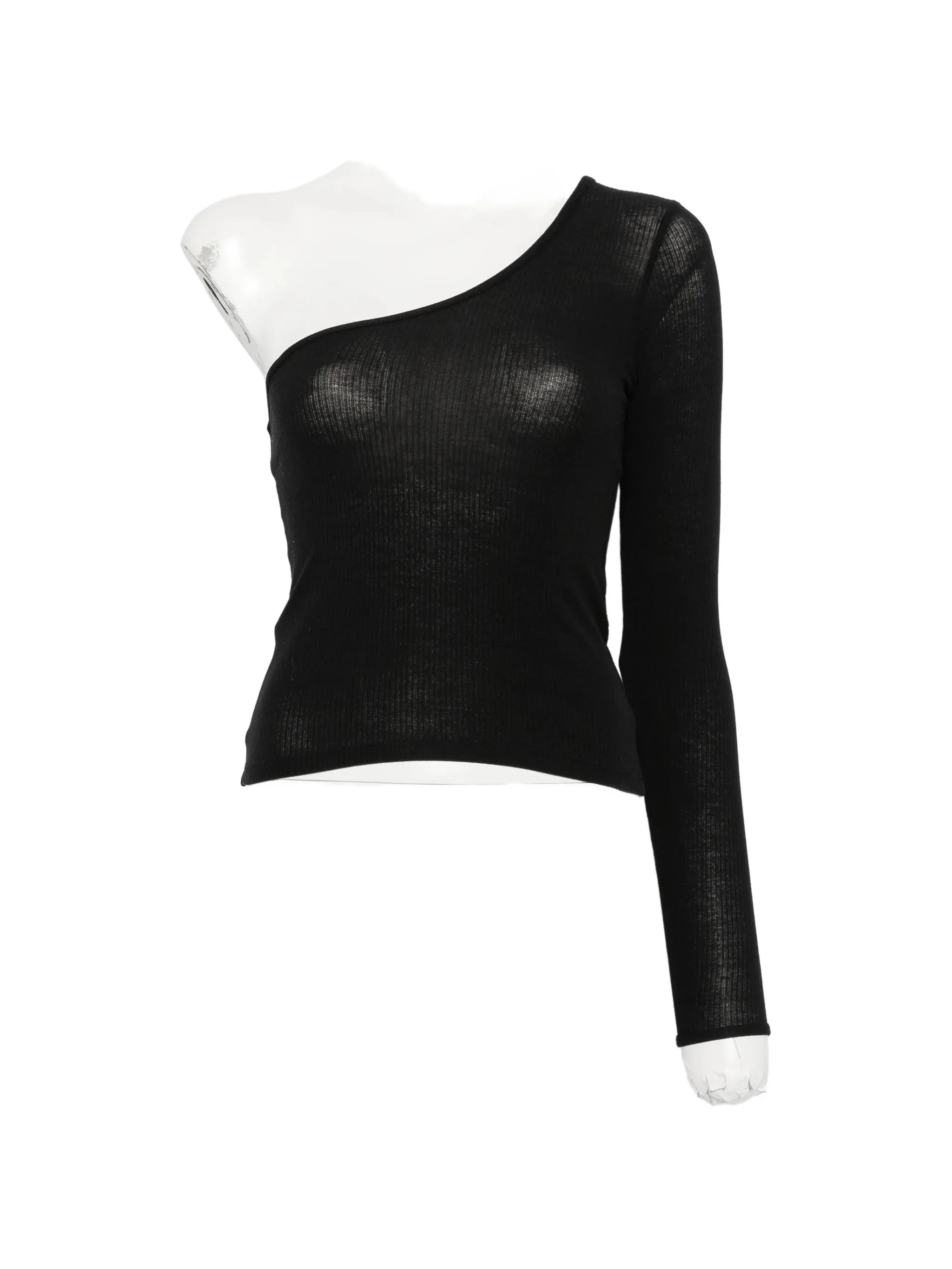 Baserange One-shoulder Ribbed-knit Top - 1