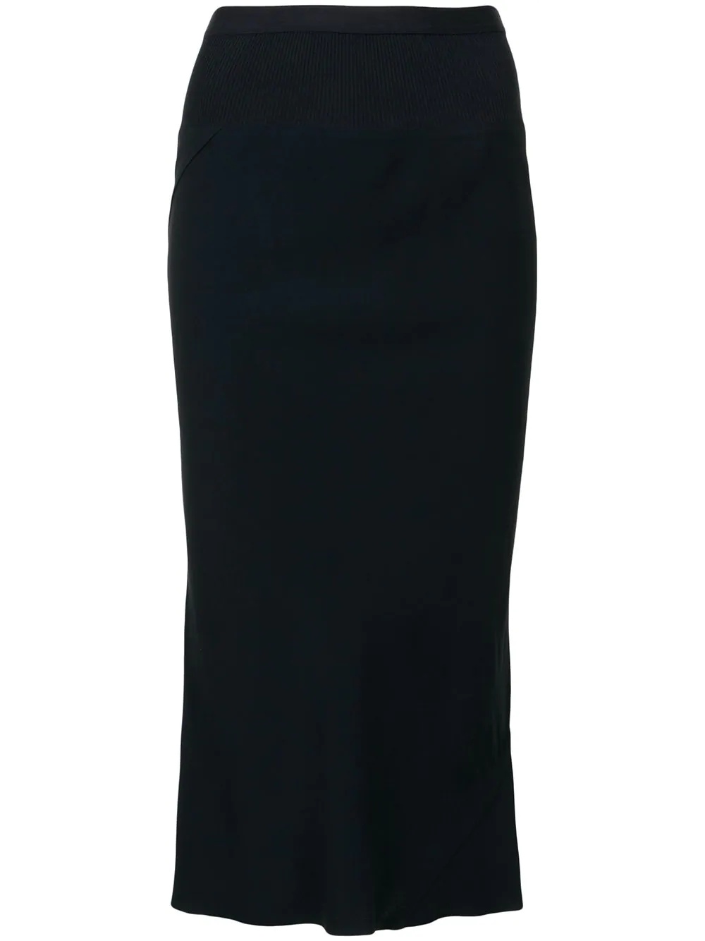 diagonal seam midi skirt - 1