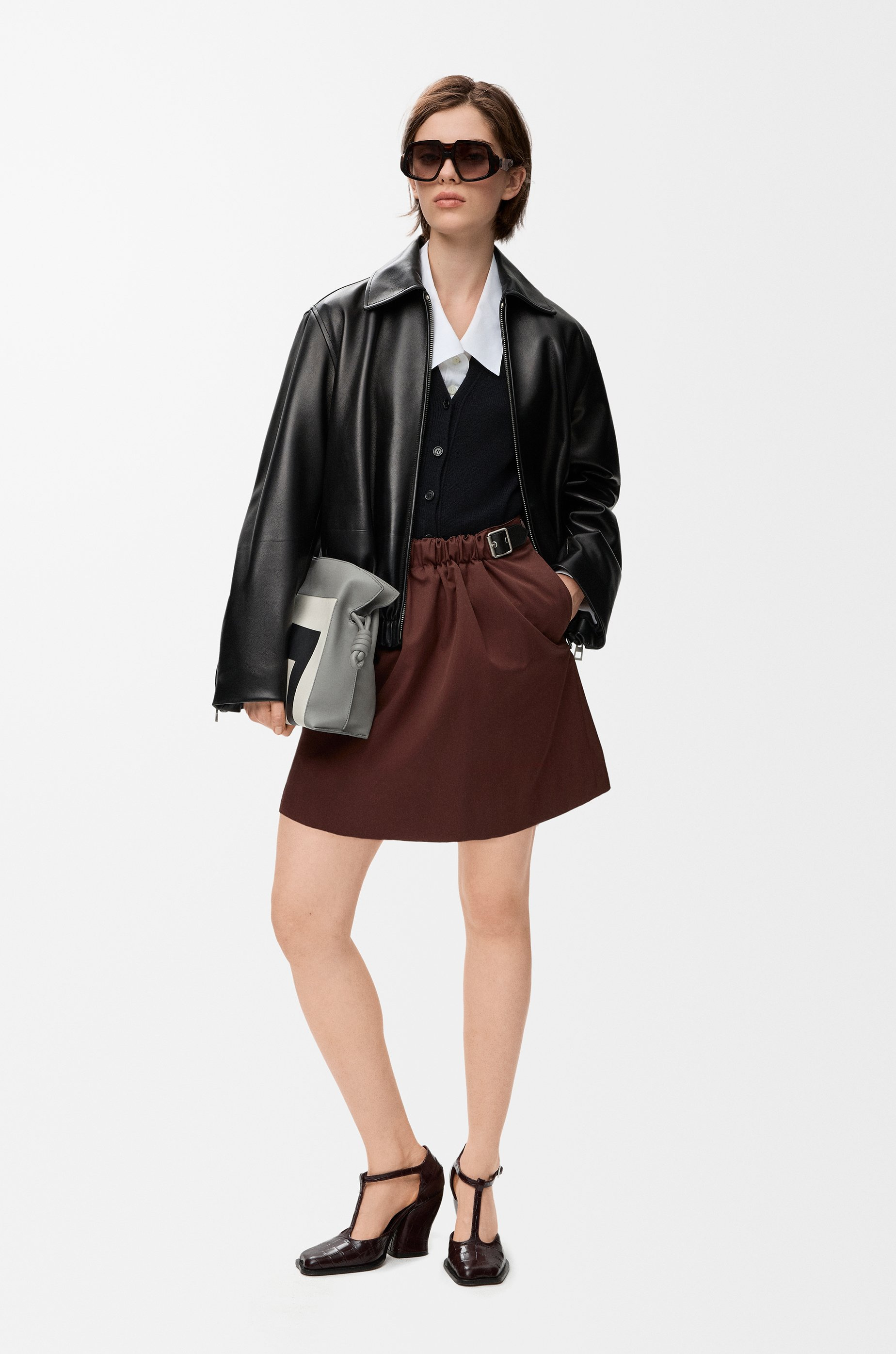Belted skirt in cotton and silk - 2