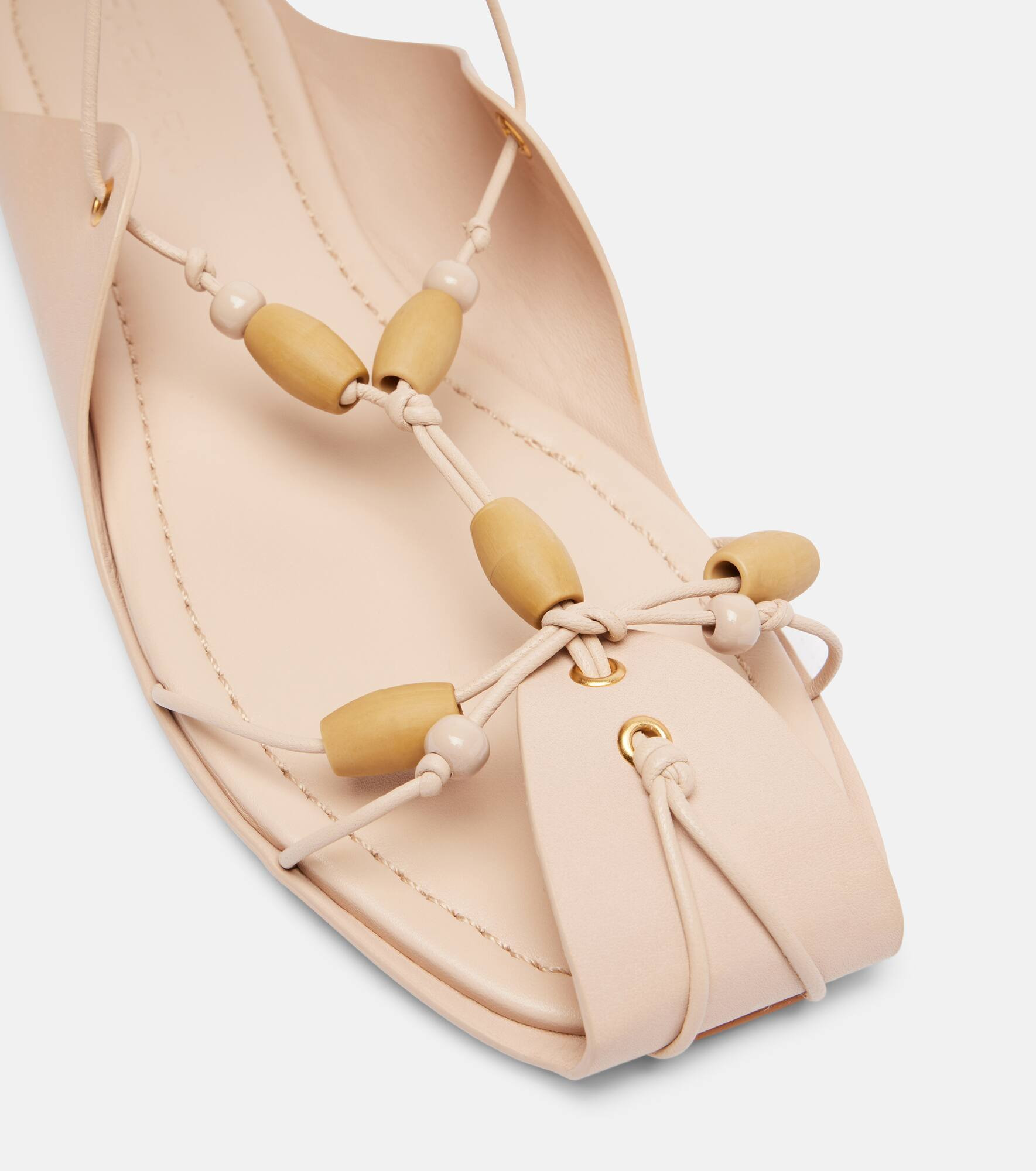 Beaded leather sandals - 5