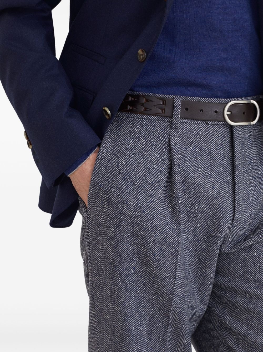 pleated tapered trousers - 5