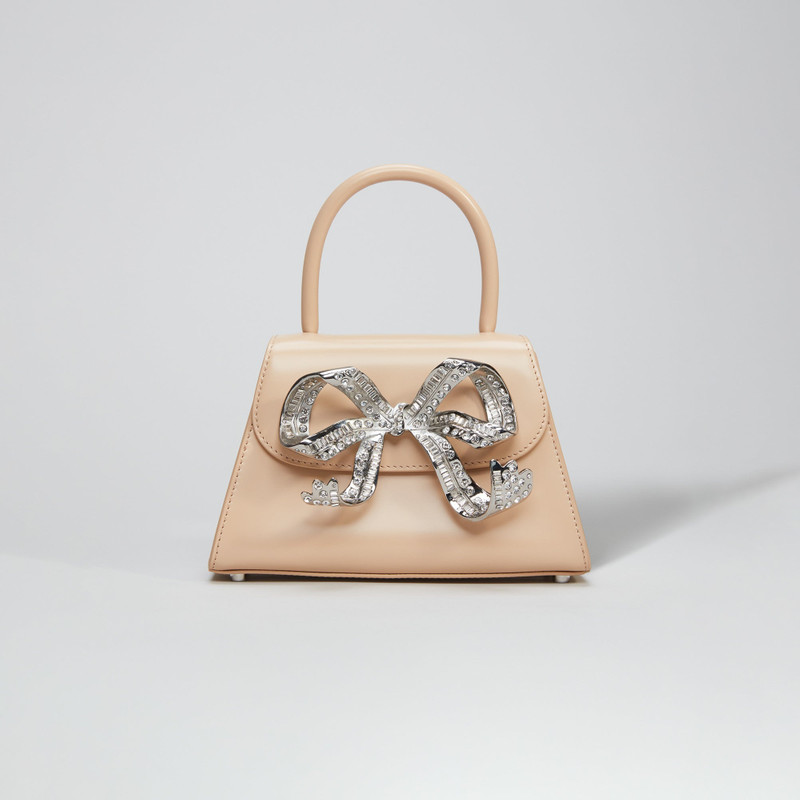 The Bow Mini in Caramel with Diamanté 1