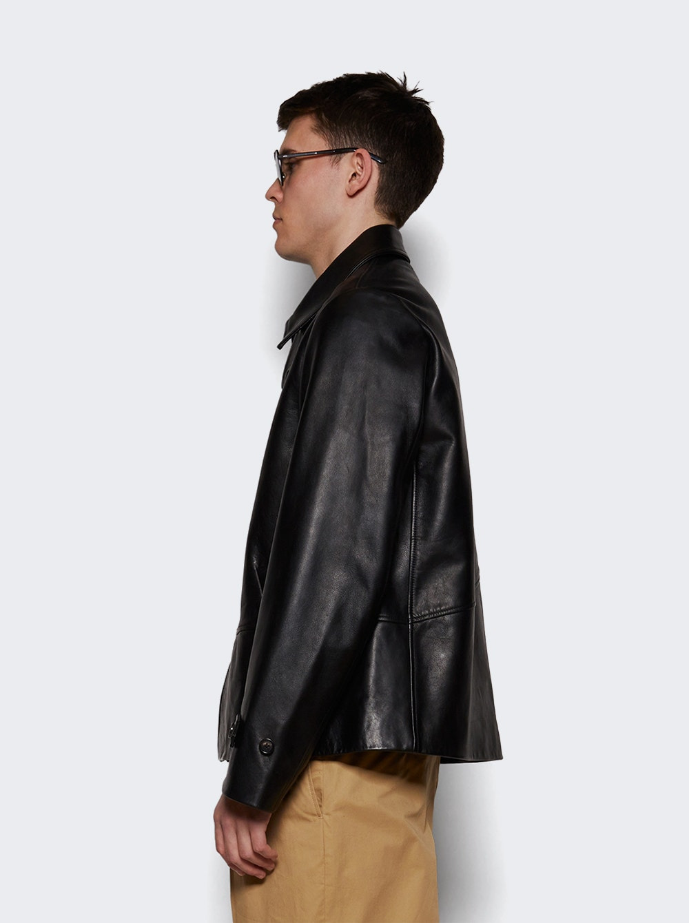Cropped Continental Coat Black - 3