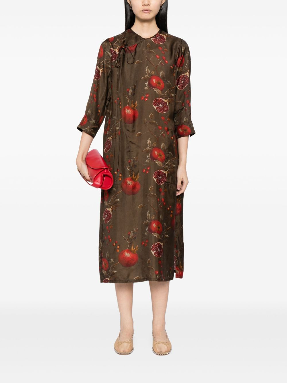 graphic-print dress - 2