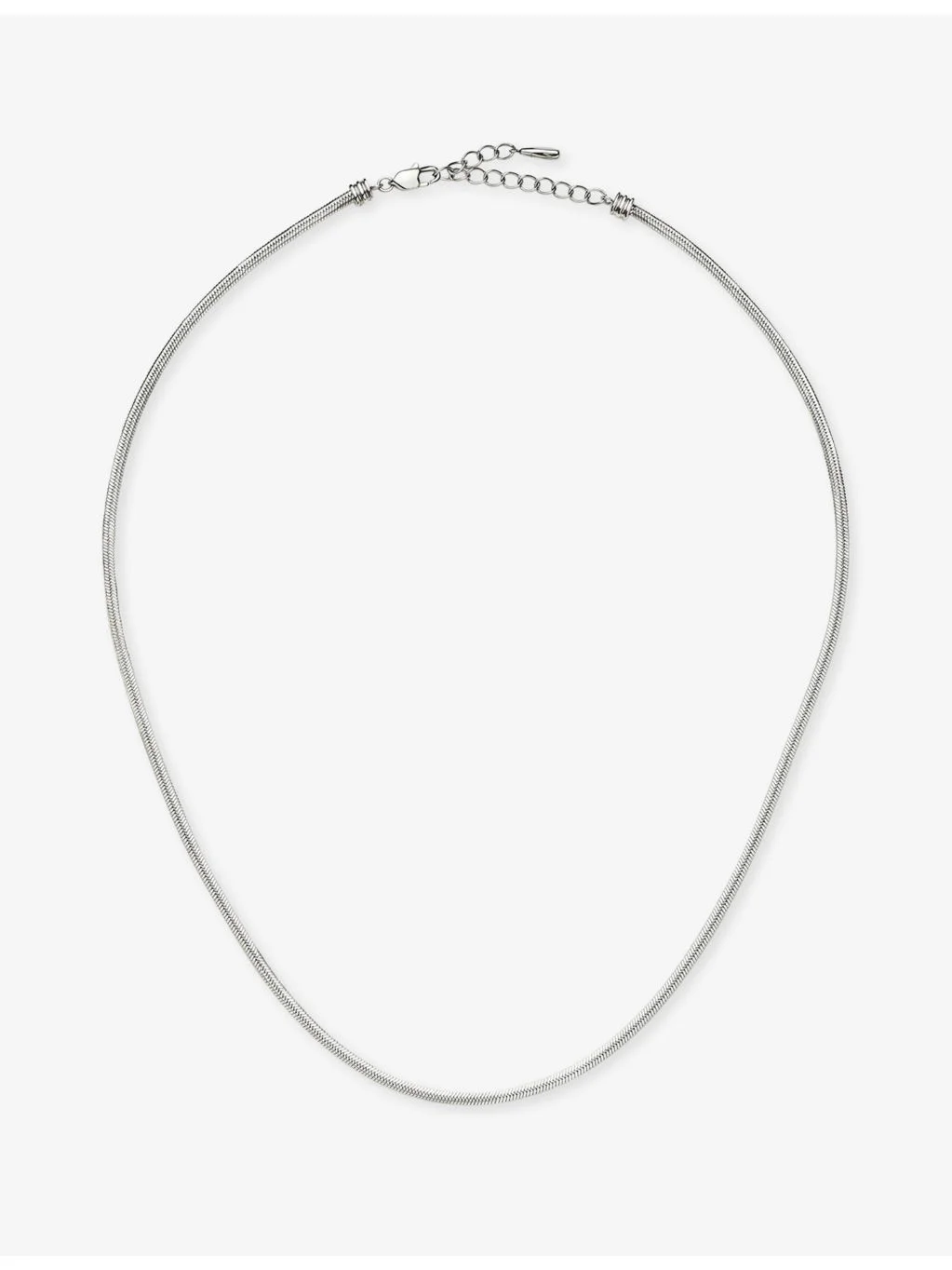 Thin Snake Platinum PVD Plated Stainless-Steel Chain Necklace - 1
