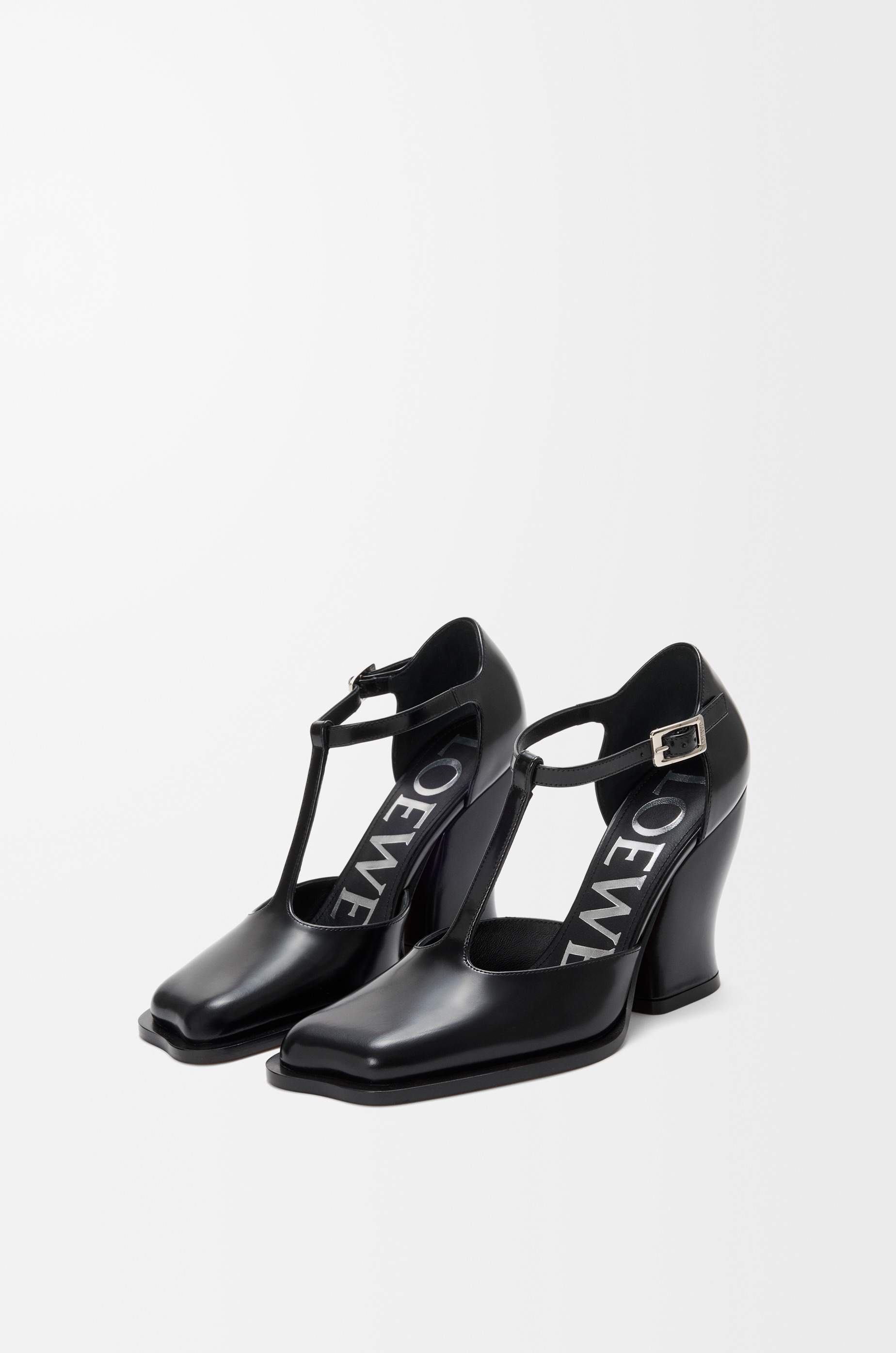 Onda T-bar pump in brushed calfskin - 3