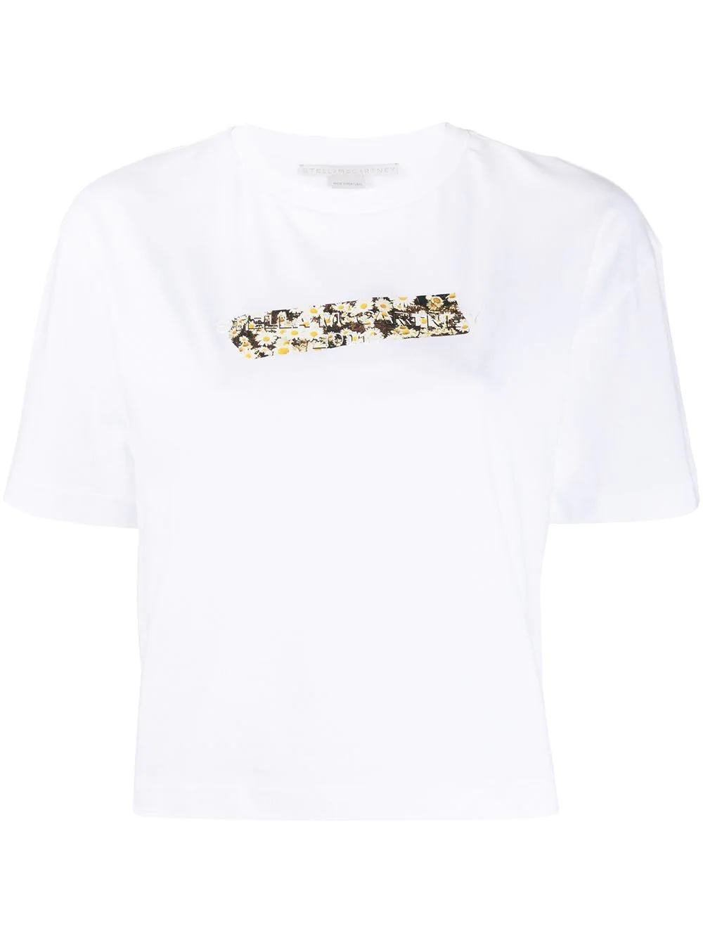 floral logo print T-shirt - 1