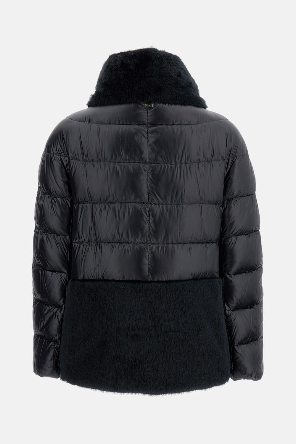 ULTRALIGHT NYLON COAT AND LADY ALTERNATIVE FUR - 2