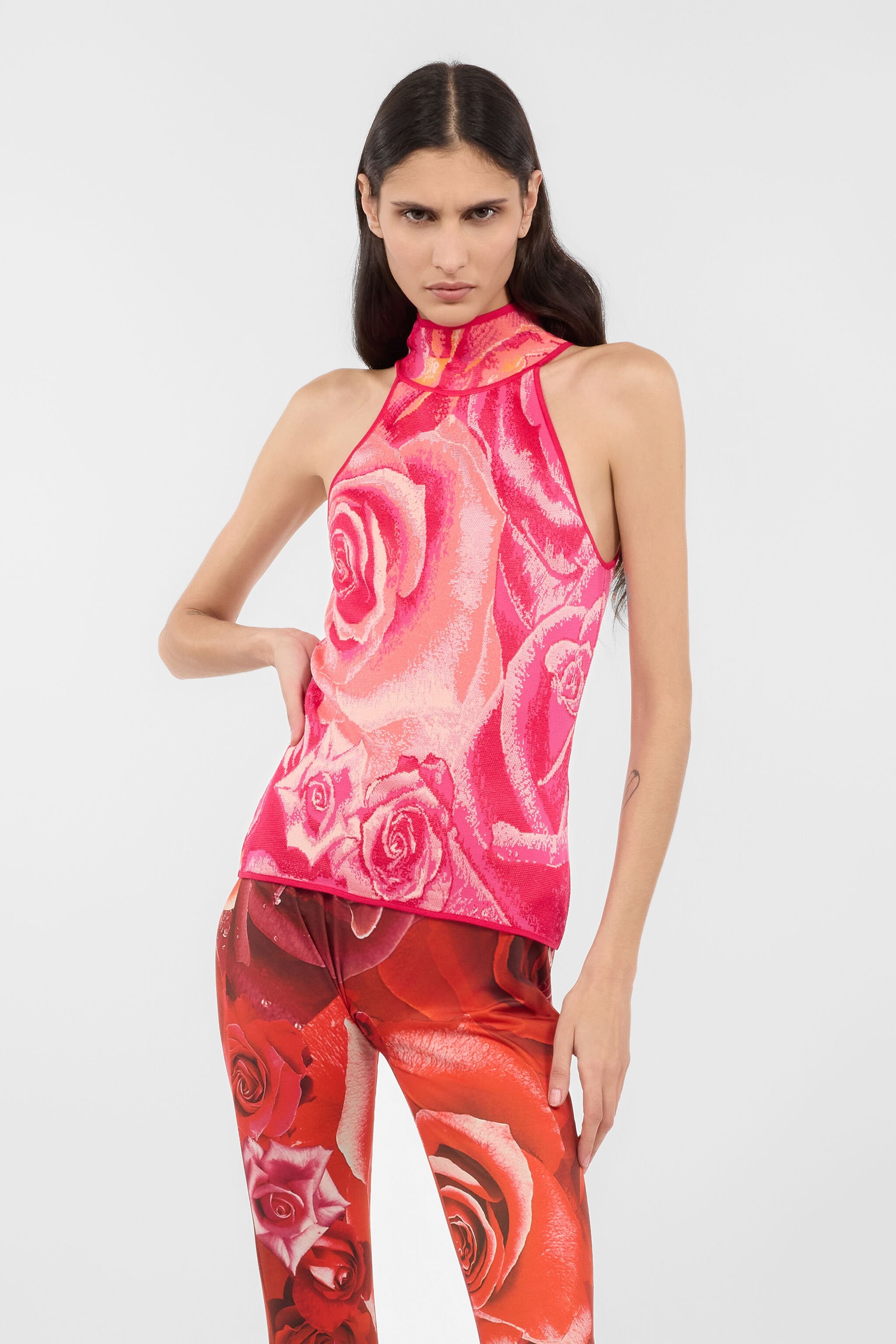 Top With Garden Rose Print - 3