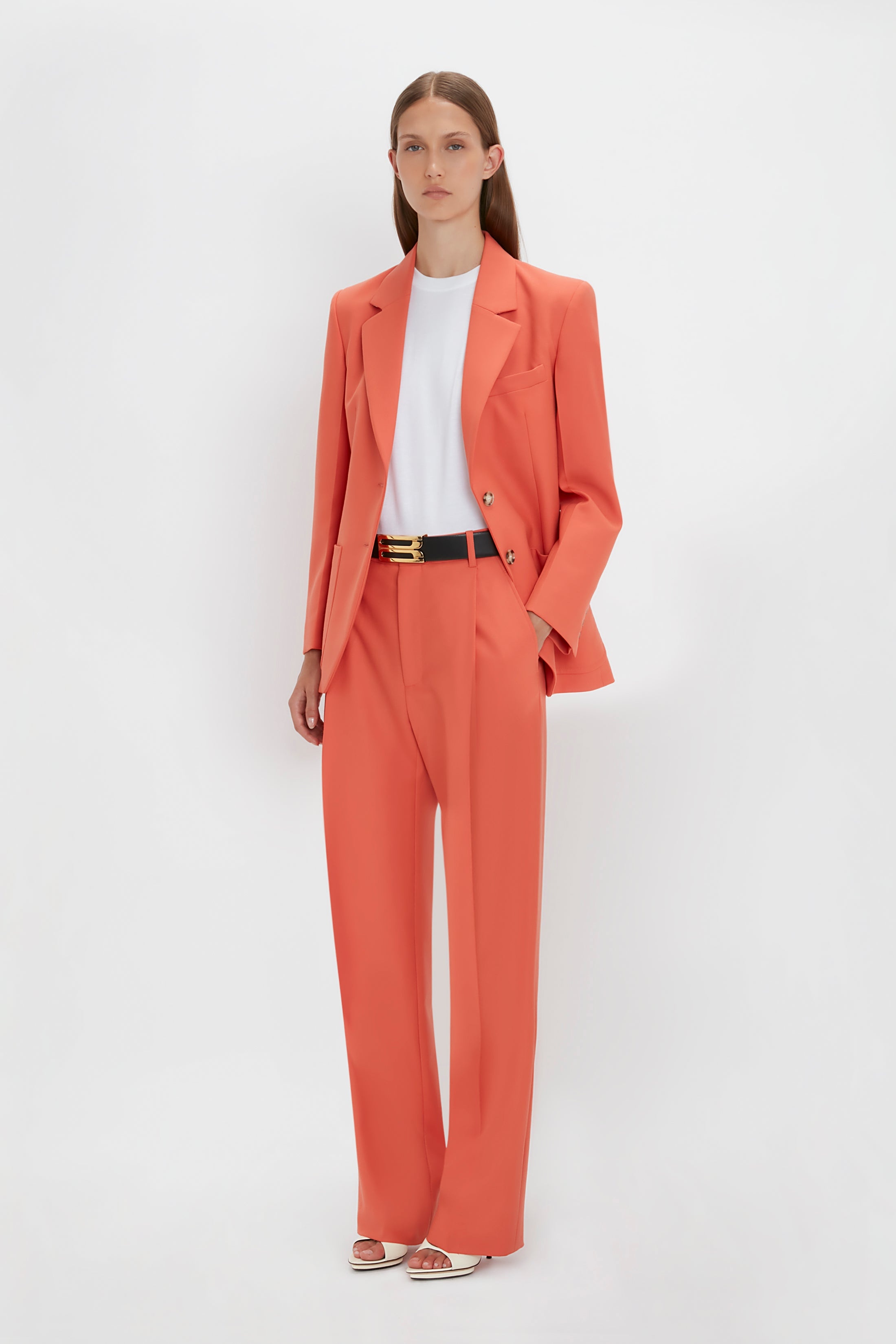 Patch Pocket Jacket In Papaya - 7