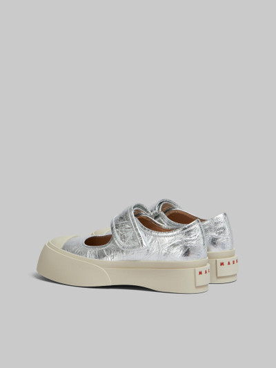 Marni SILVER LEATHER MARY JANE SNEAKER outlook