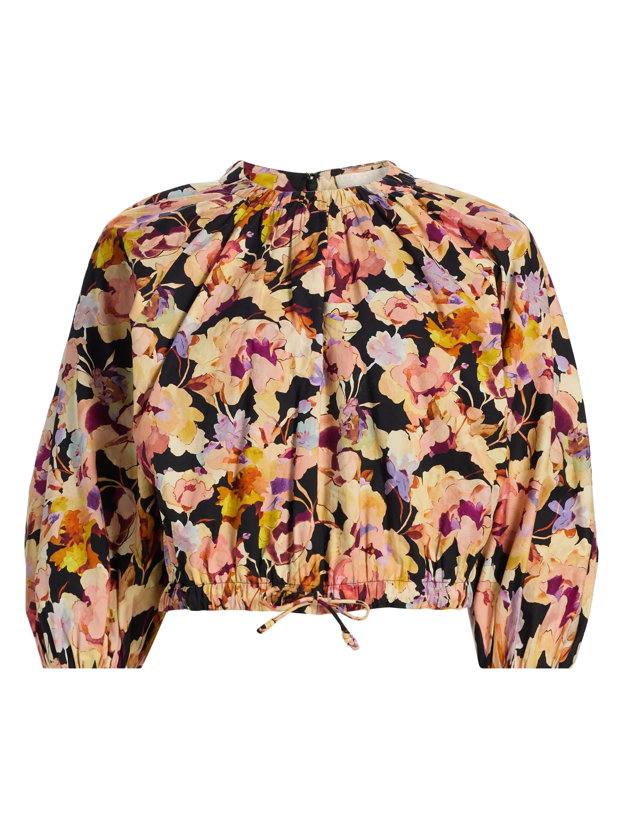 Women's Lucie Floral Cotton Bubble Top - Night Bloom - 1