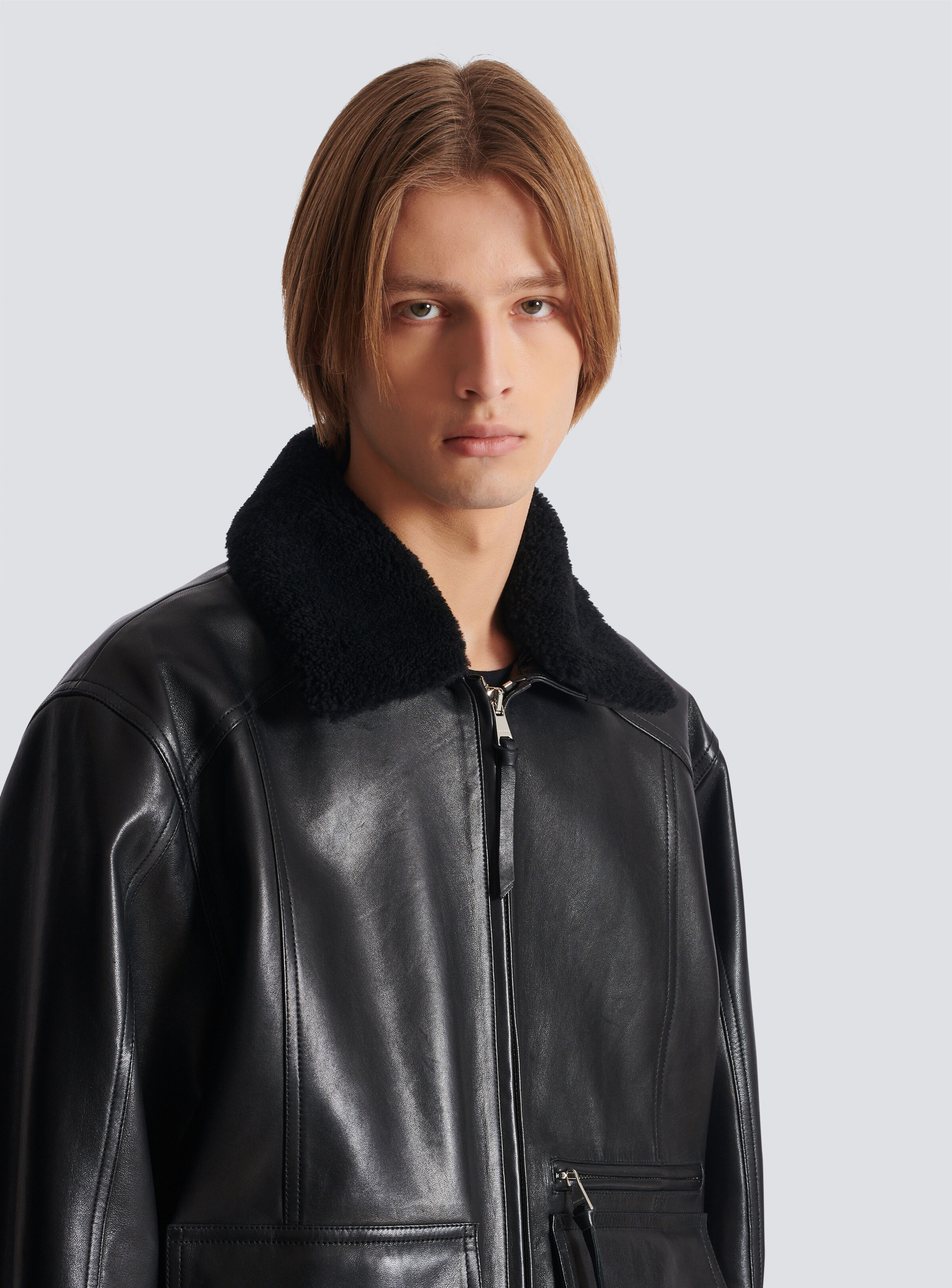 Lambskin aviator bomber jacket - 8