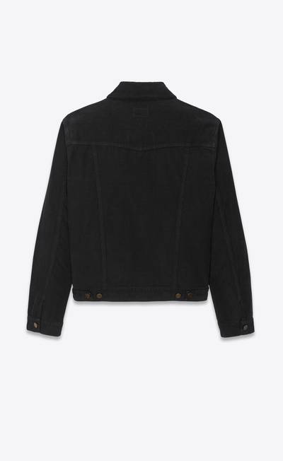 SAINT LAURENT classic jacket in black stonewash corduroy outlook