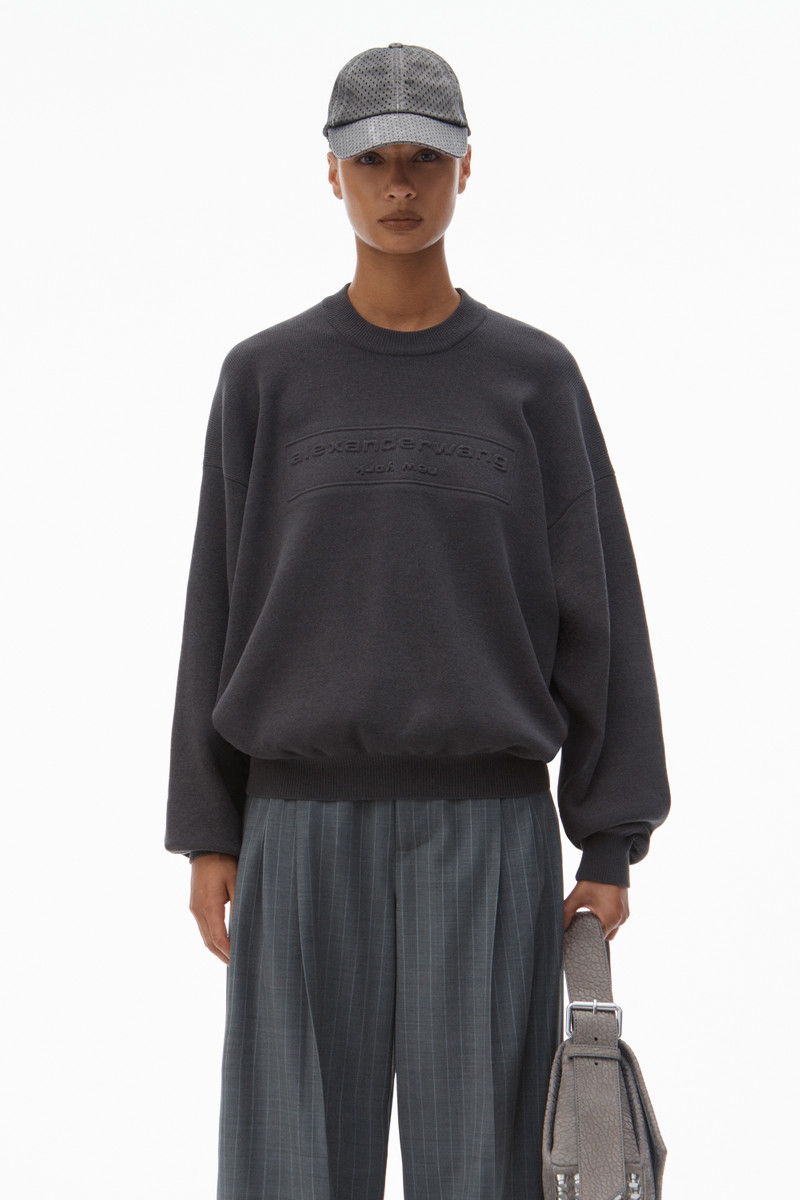 Logo-Embossed Sweater in Rib-Knit 2