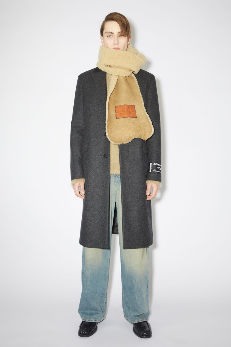 Acne Studios Single-breasted wool blend coat - Dark Grey Melange outlook