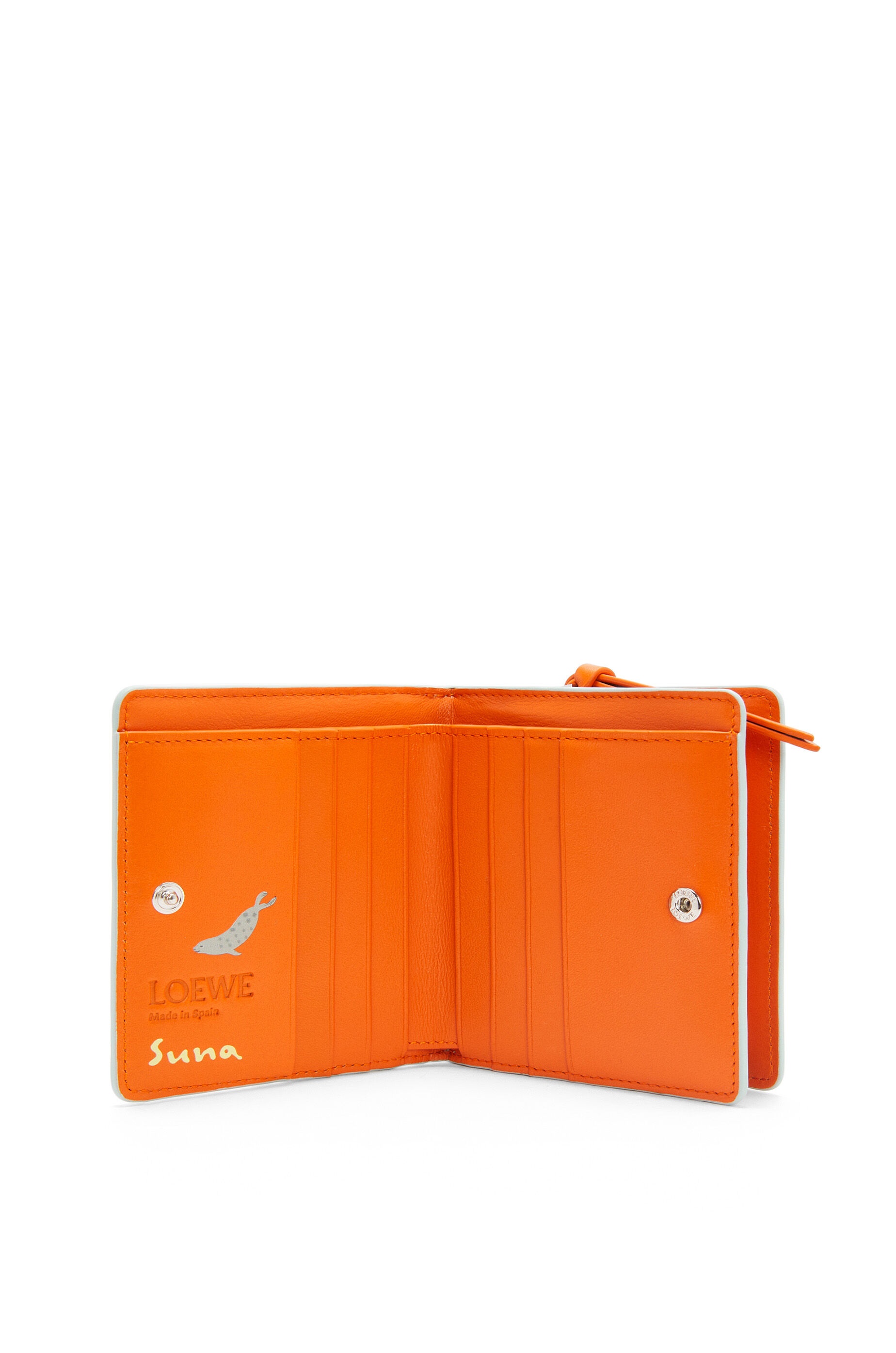 Penguin compact zip wallet in satin calfskin - 2