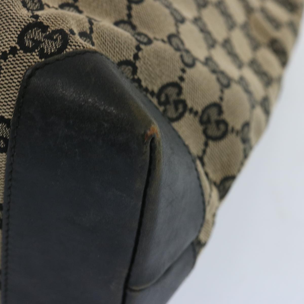 GUCCI GG Canvas Tote Bag Black Beige 019 0426 019 0426 - 11
