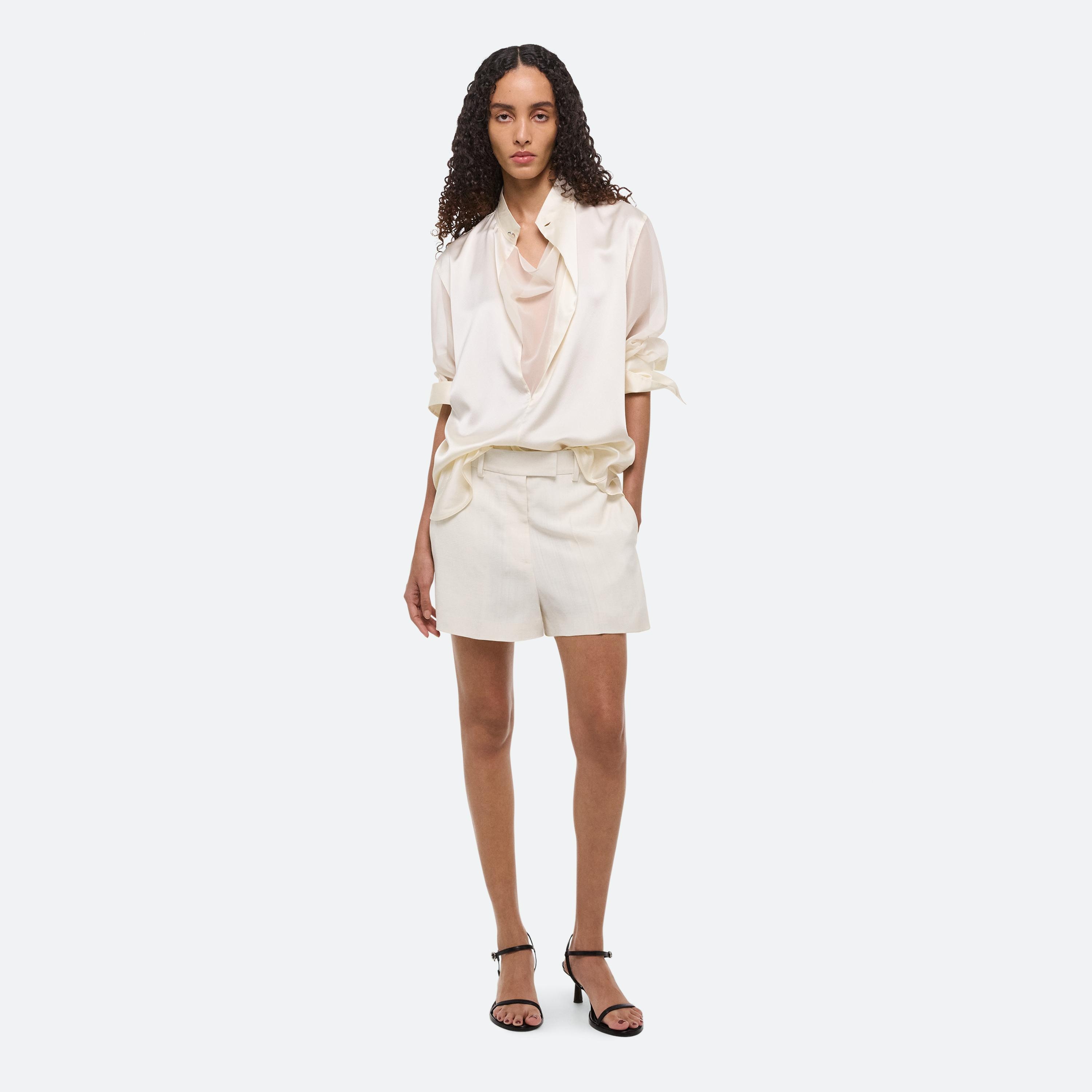 RELAXED COWL SHIRT - 2