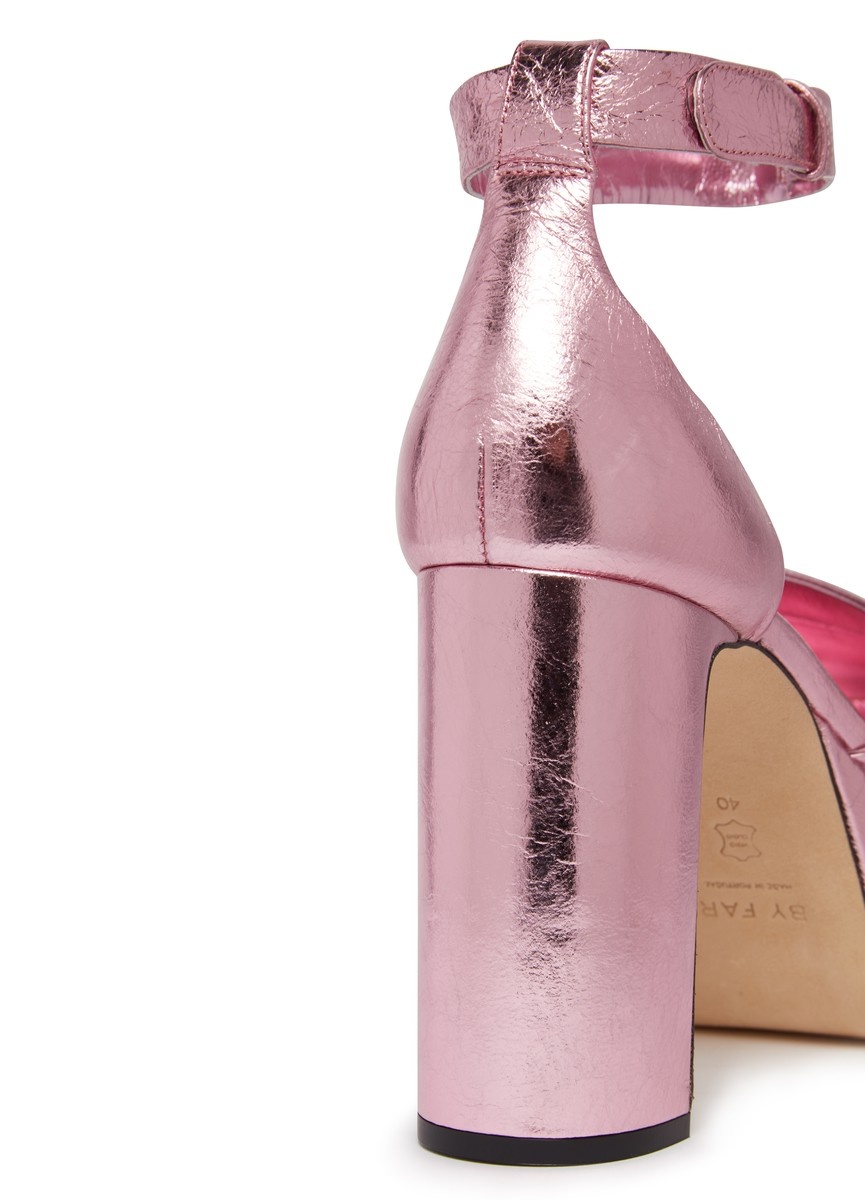 Barb pink metallic leather plateforme sandals - 7