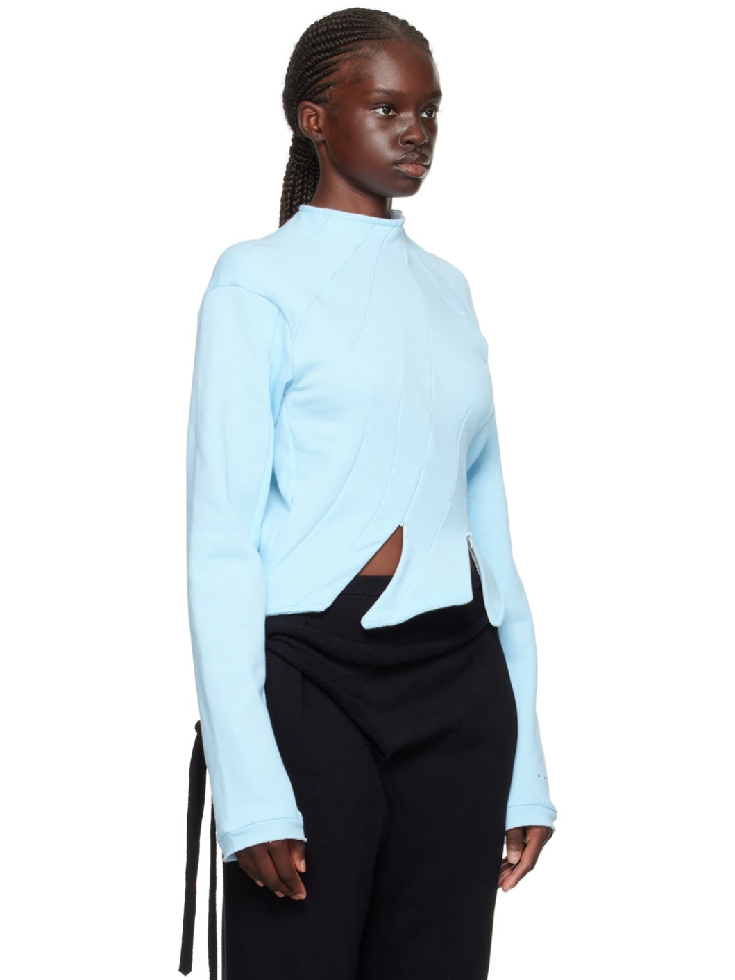 Blue Mutliline Sweatshirt - 2