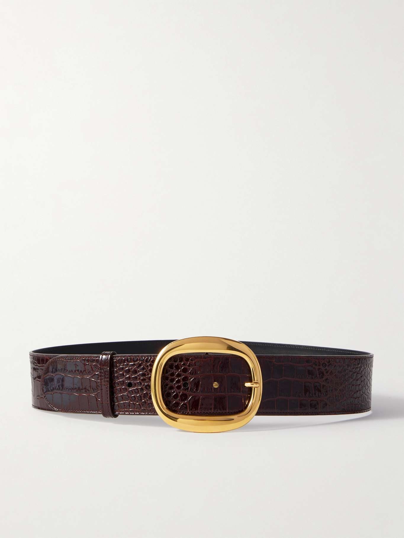 Croc-effect patent-leather belt - 1