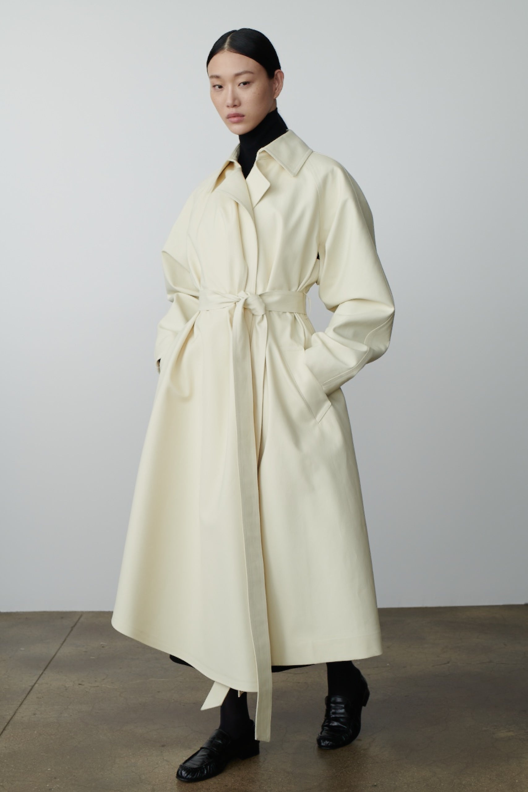 Maia Coat in Virgin Wool and Cotton - 3