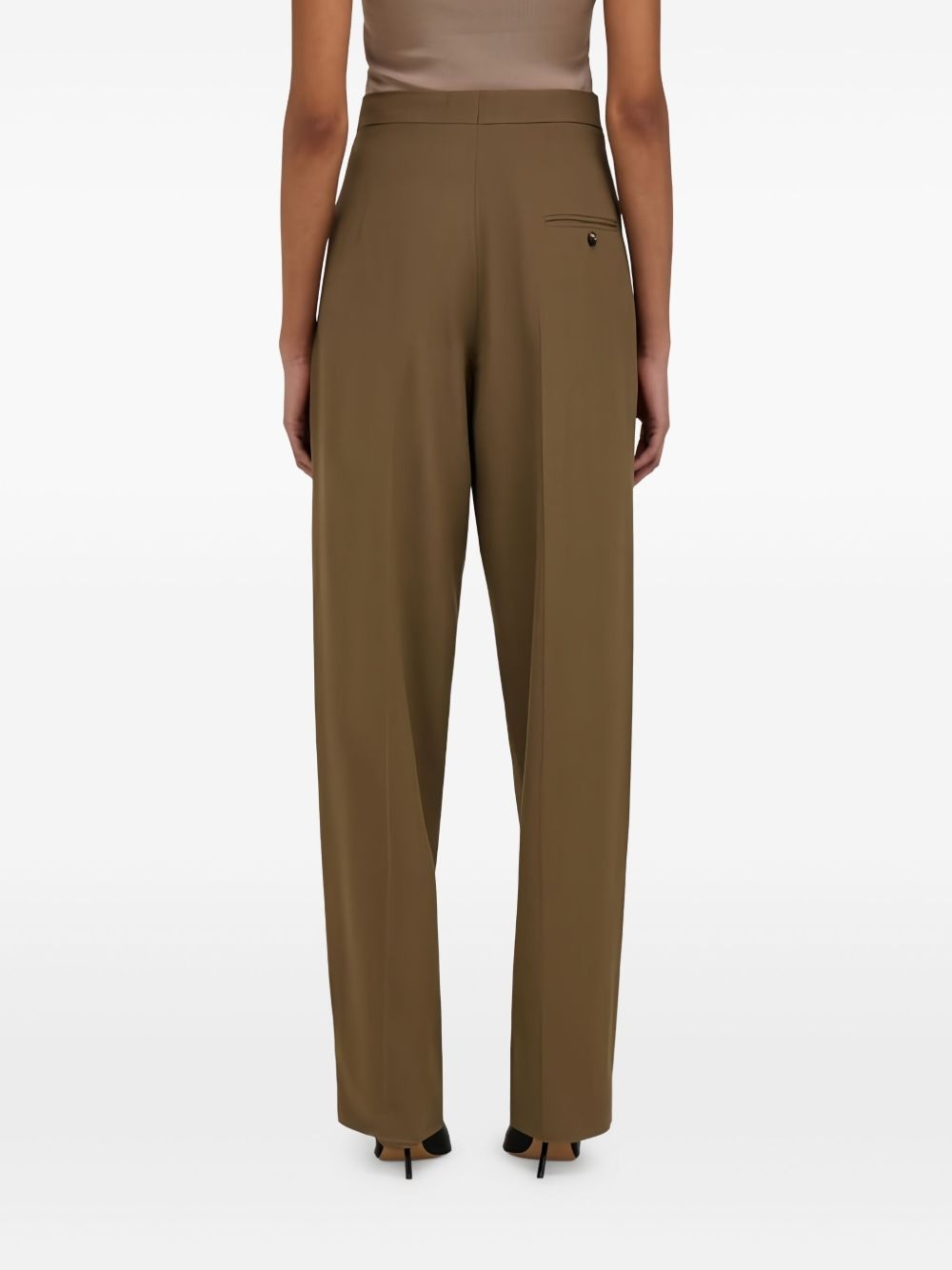 pleat-front tailored trousers - 4