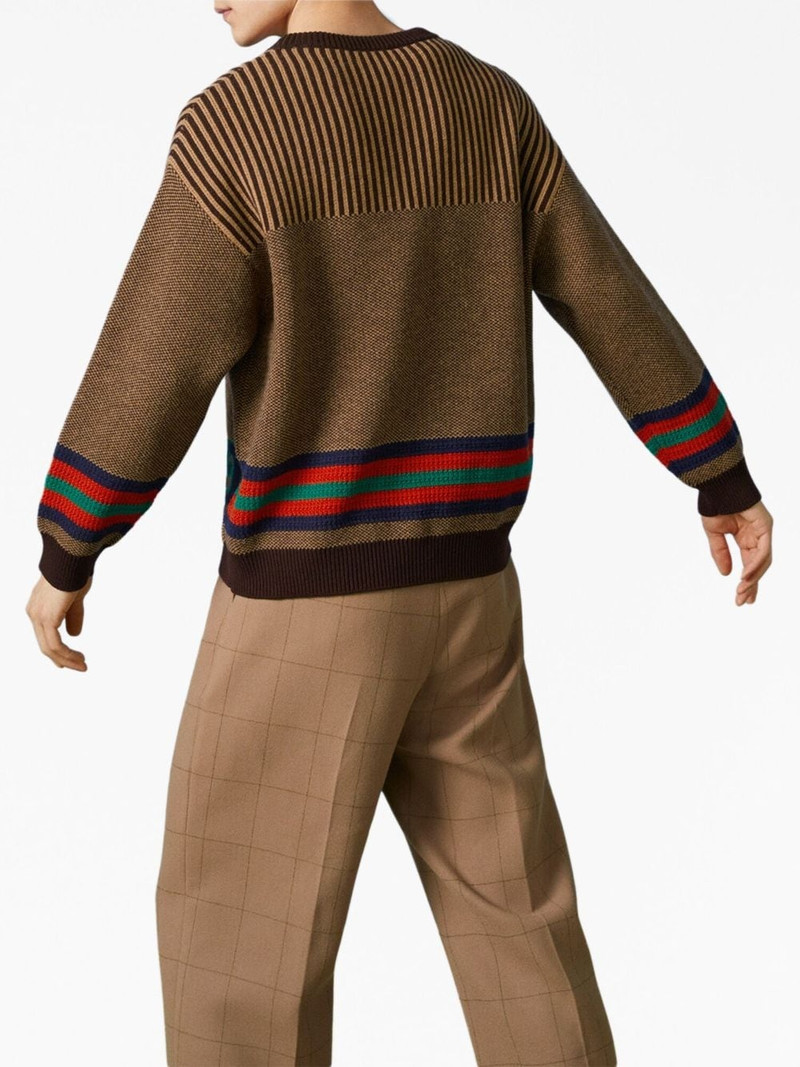 Double G striped wool jumper 4