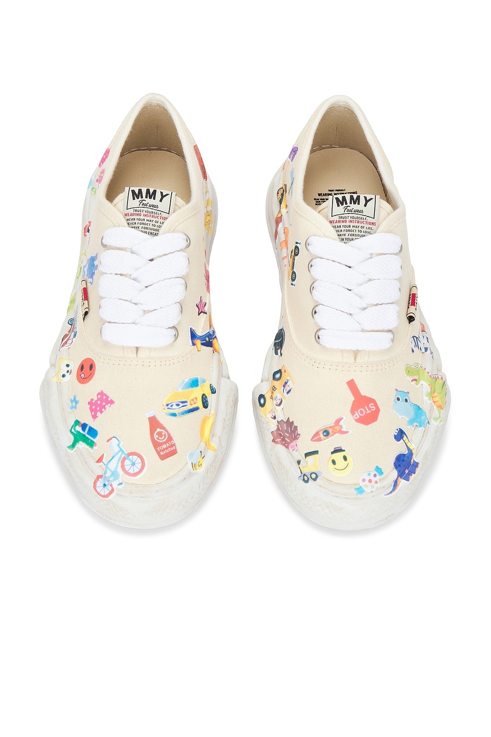 Baker Original Sole Canvas Stickers Print Low-Top Sneaker - 5