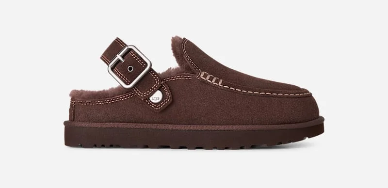 ® Women's Goldenstar Evelina Clog Sheepskin Shoes in Burnt Cedar - 1