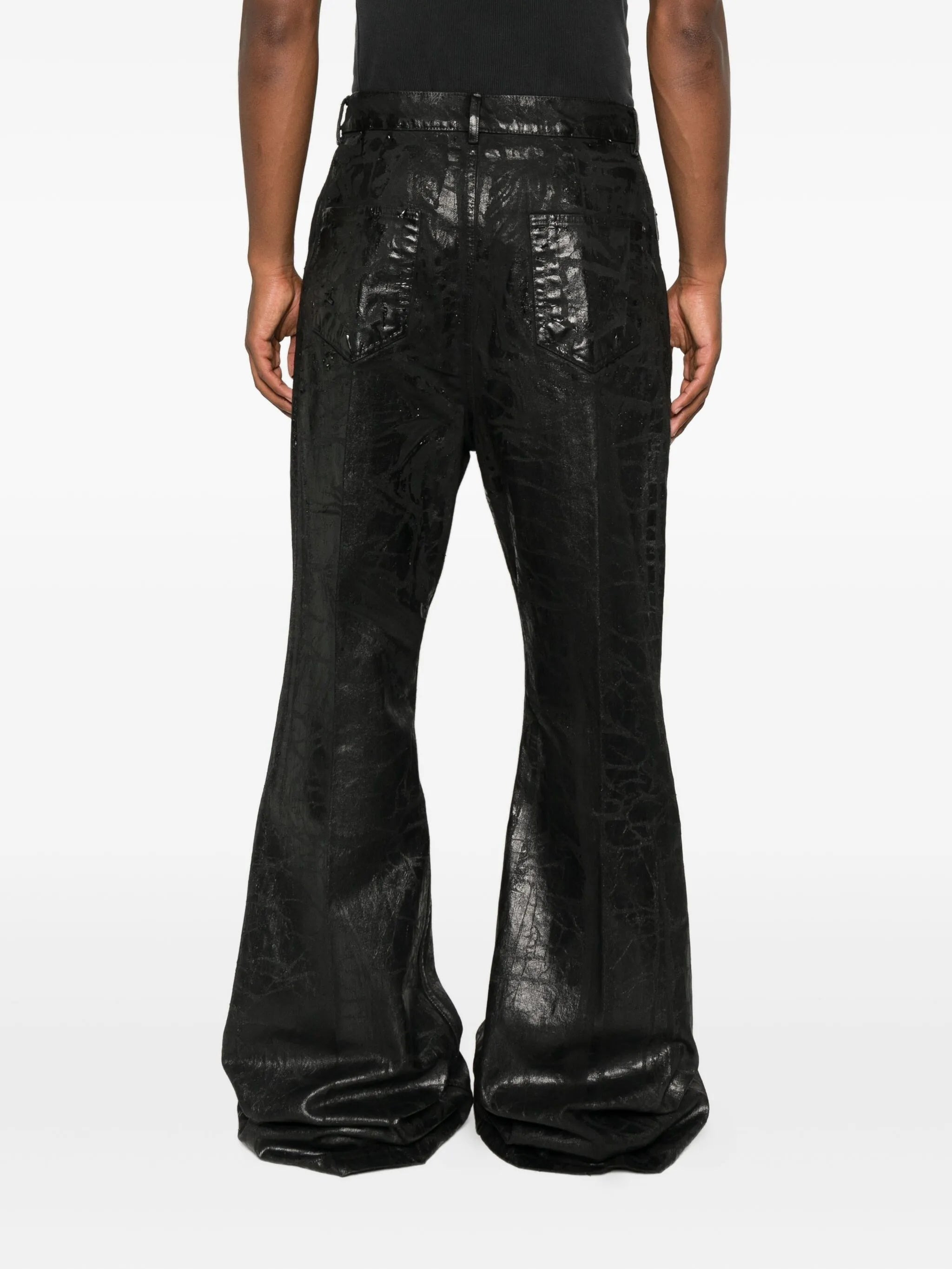 Rick Owens Metallic-effect Flared Trousers - 2