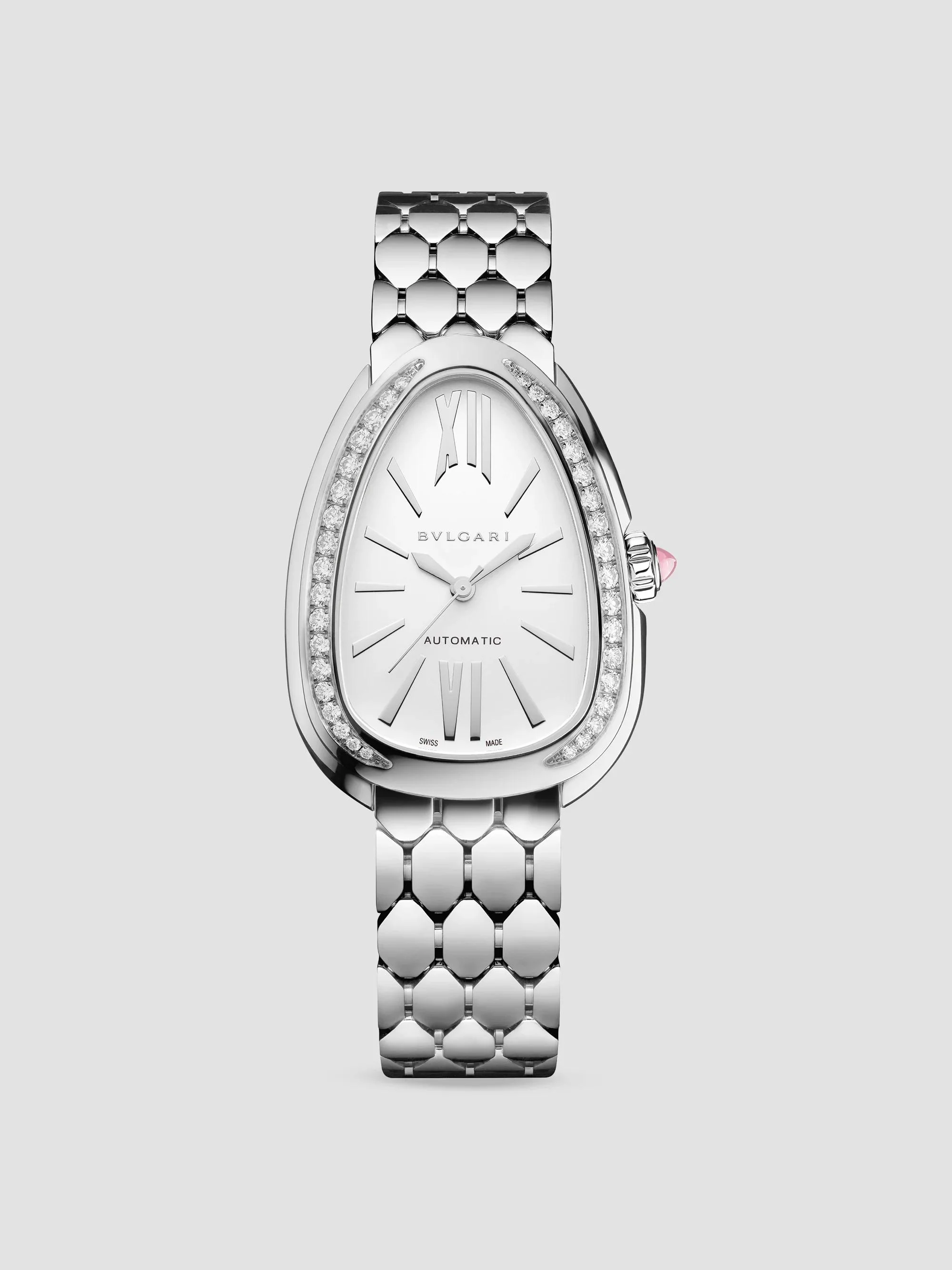 Women's Serpenti Seduttori Stainless Steel & 0.62 TCW Diamond Bracelet Watch/34MM - White - 1