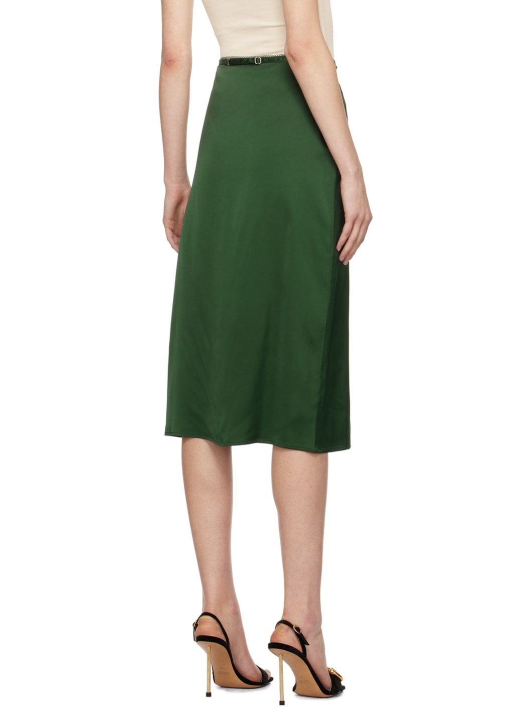 Green 'La Jupe Notte' Midi Skirt - 3