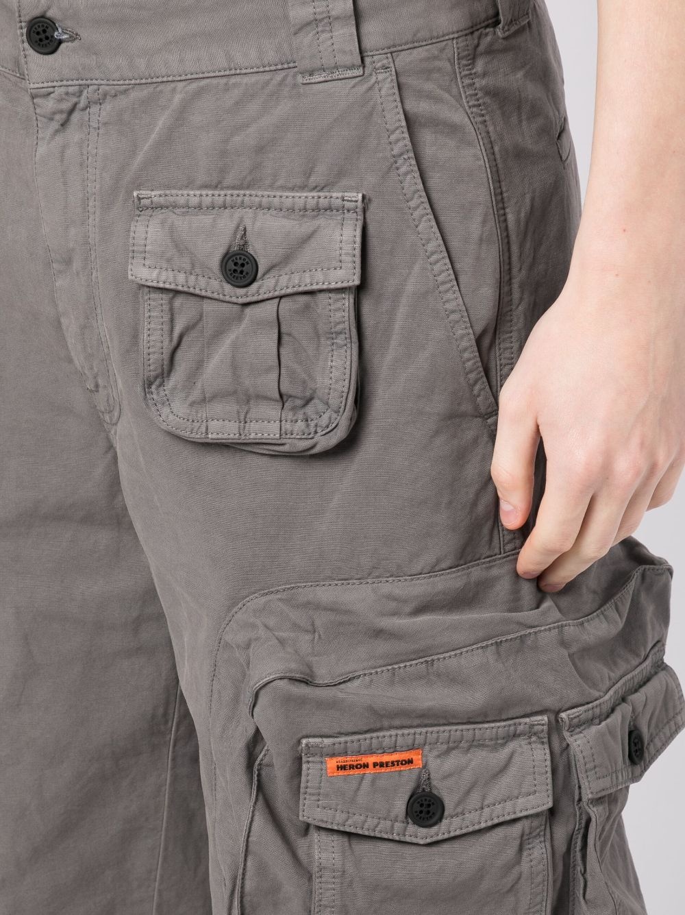 cotton-blend cargo shorts - 5