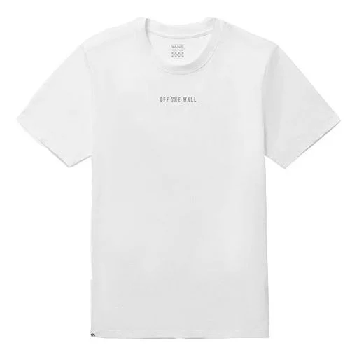 Vans Back Large logo Printing Athleisure Casual Sports Short Sleeve Couple Style White VN0A48C1WHT - 1