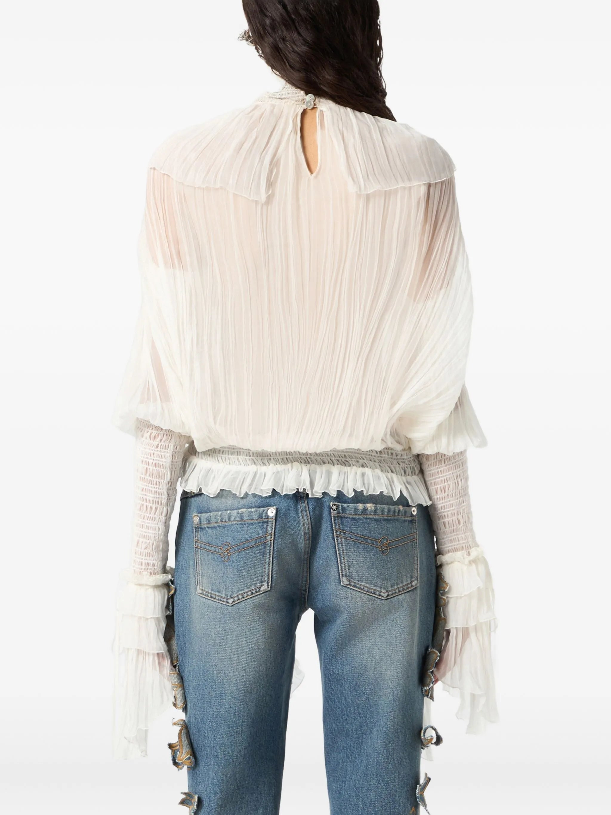 Blumarine Pleated Ruffle Top - 2