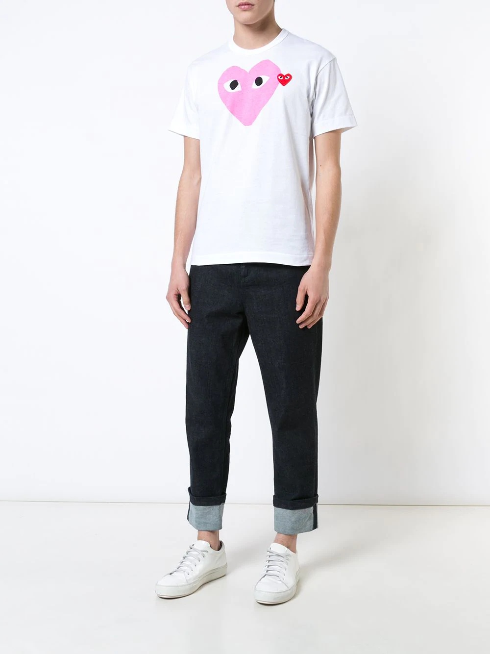 heart print T-shirt - 2