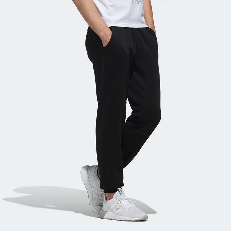 adidas neo logo Cozy Casual Bundle Feet Sports Pants Black DW8194 - 6