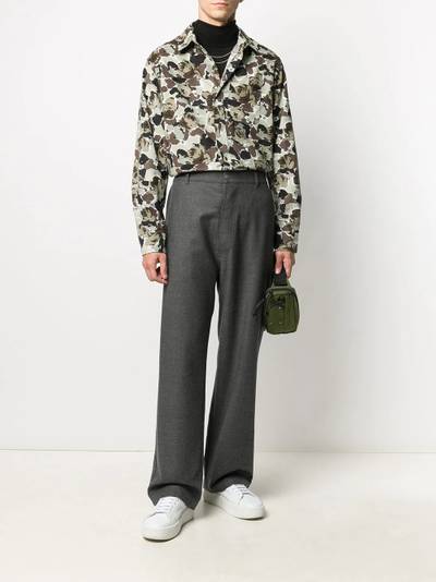 KENZO rose camouflage-print long-sleeve shirt outlook