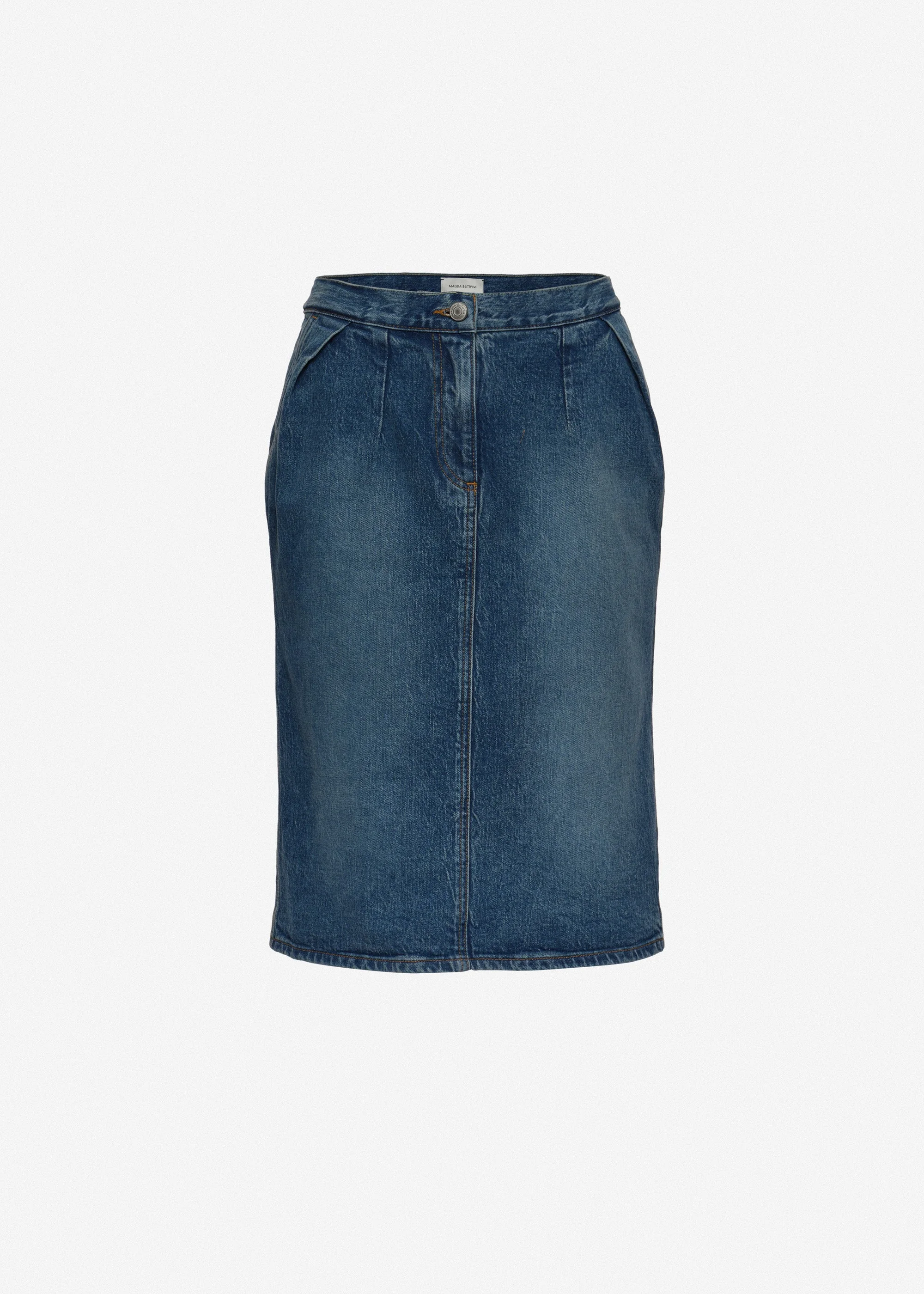 Denim pencil skirt in blue - 1