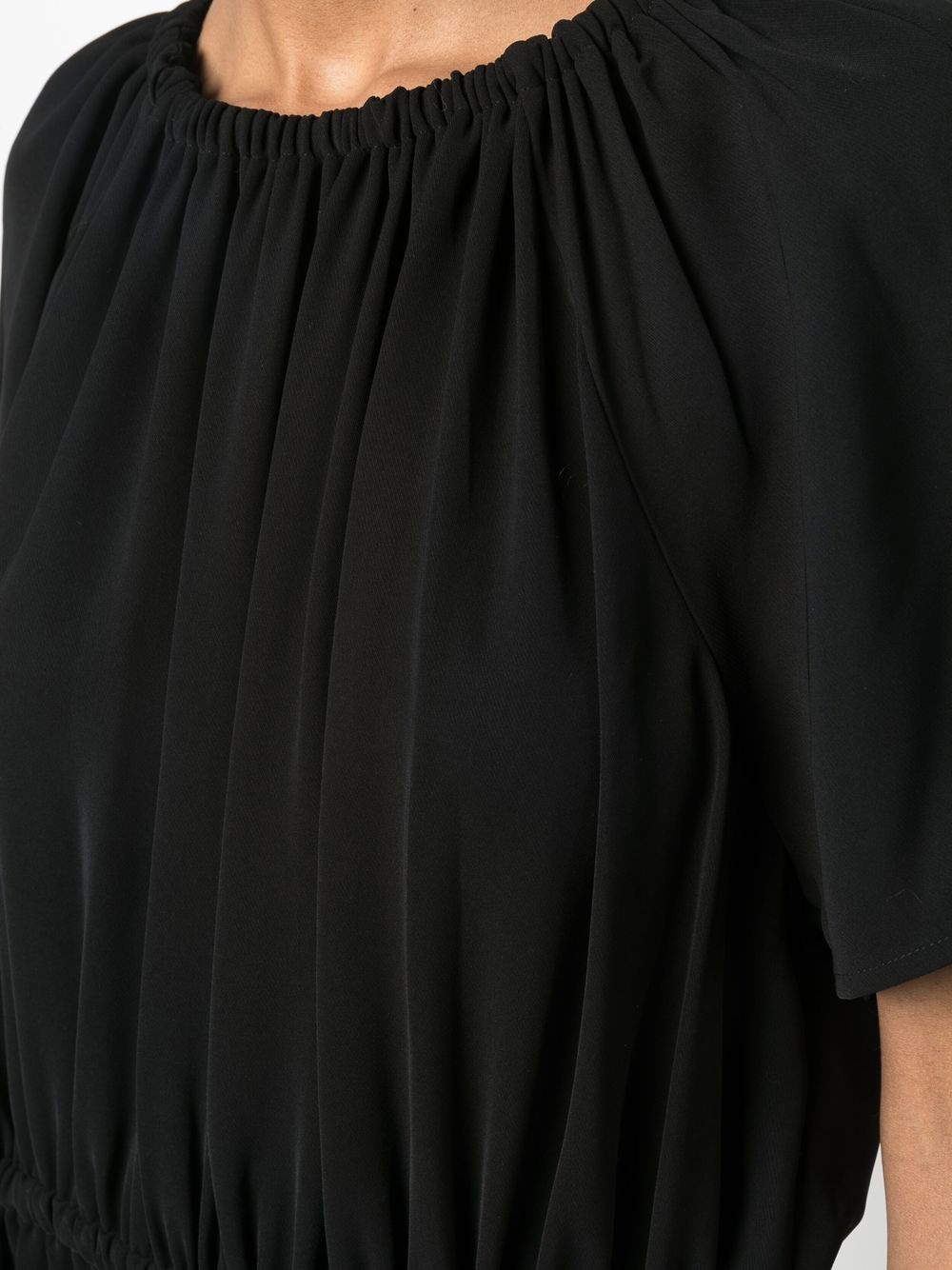 pleat detailing mid-length dress - 5