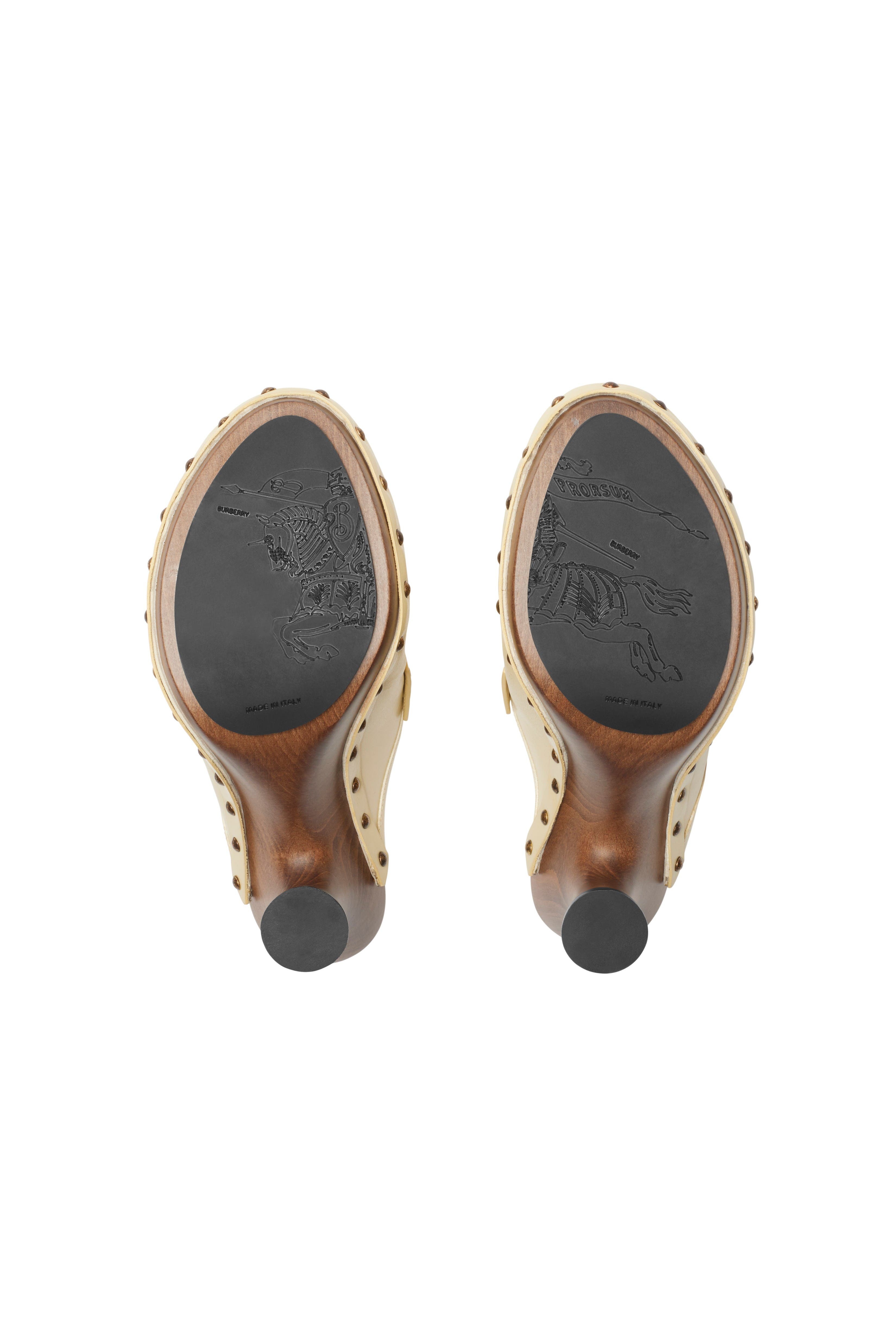burberry Leather Potter Clogs in Bake at Nordstrom - 6