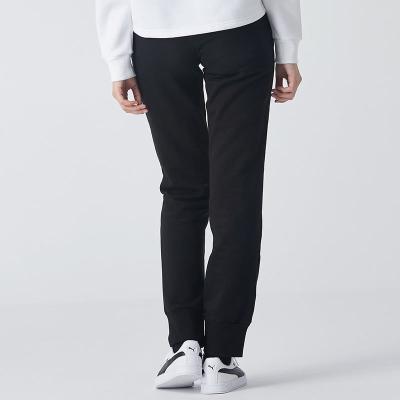 (WMNS) PUMA Essentials Sweatpants 'Black White' 586548-01 - 5