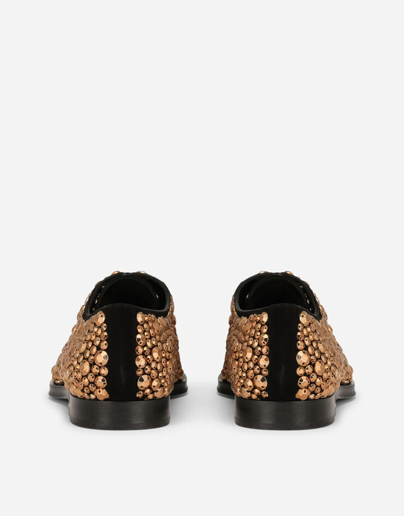 Derby in suede with all around embroidery 3
