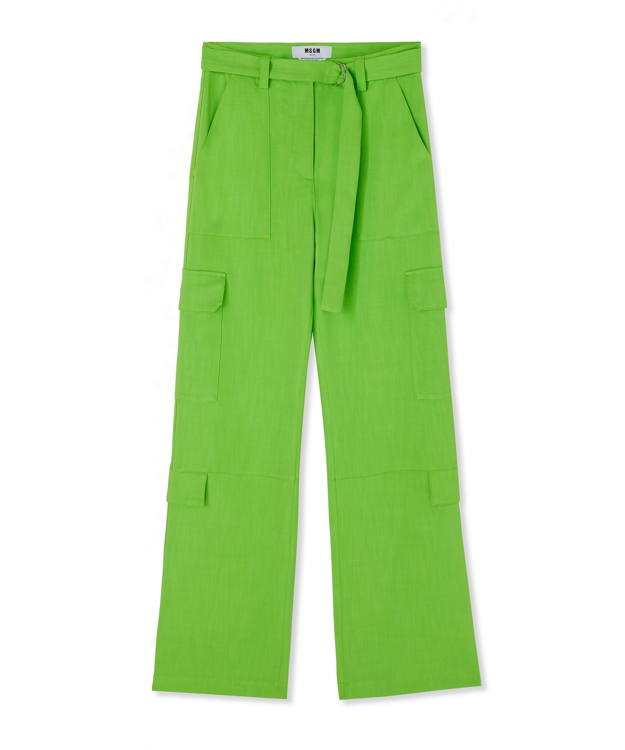 Flamed viscose canvas cargo pants - 1