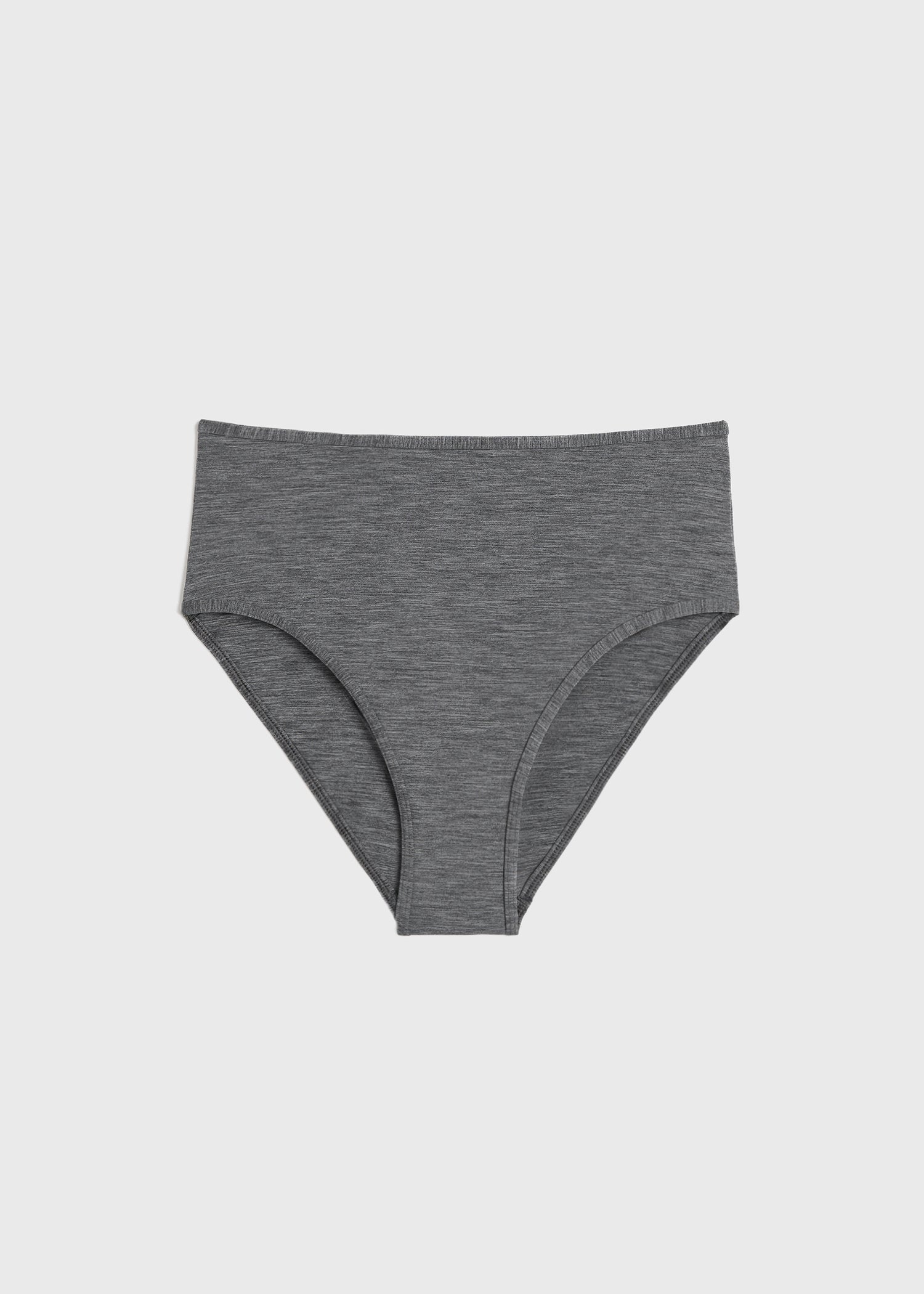 Mid-rise bikini bottoms grey mélange - 1