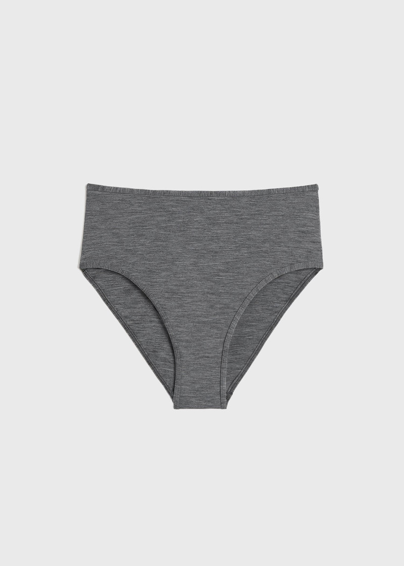 Mid-rise bikini bottoms grey mélange 1