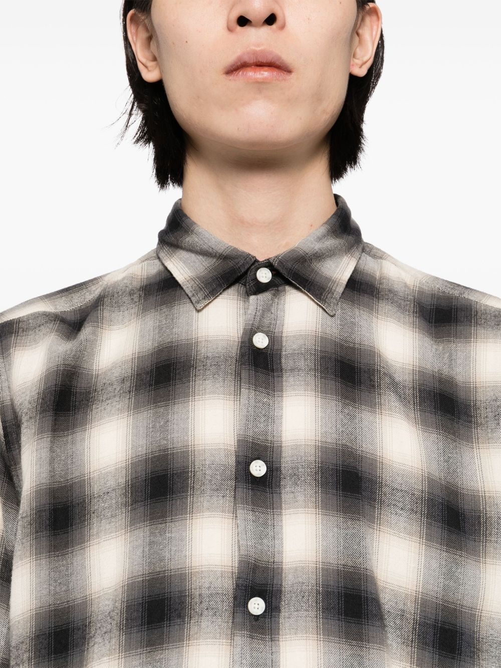 plaid long-sleeves shirt - 5